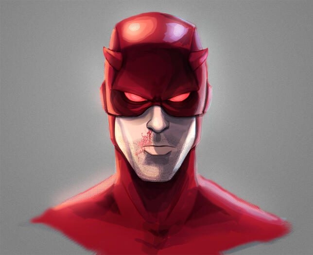 Daredevil painterly portrait