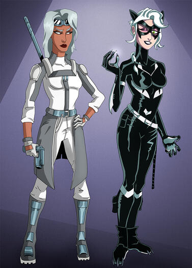 Silver Sable and Black Cat redesigns